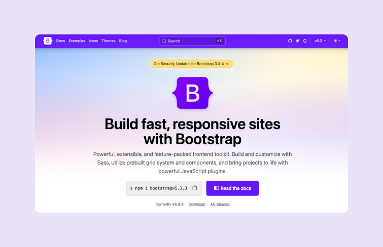 18.Bootstrap - Prebuilt web design framework