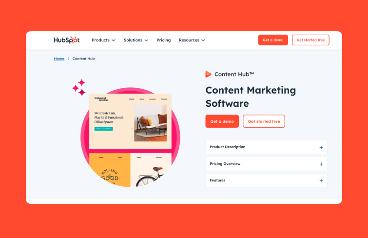 Content Hub - Website builder and content management system